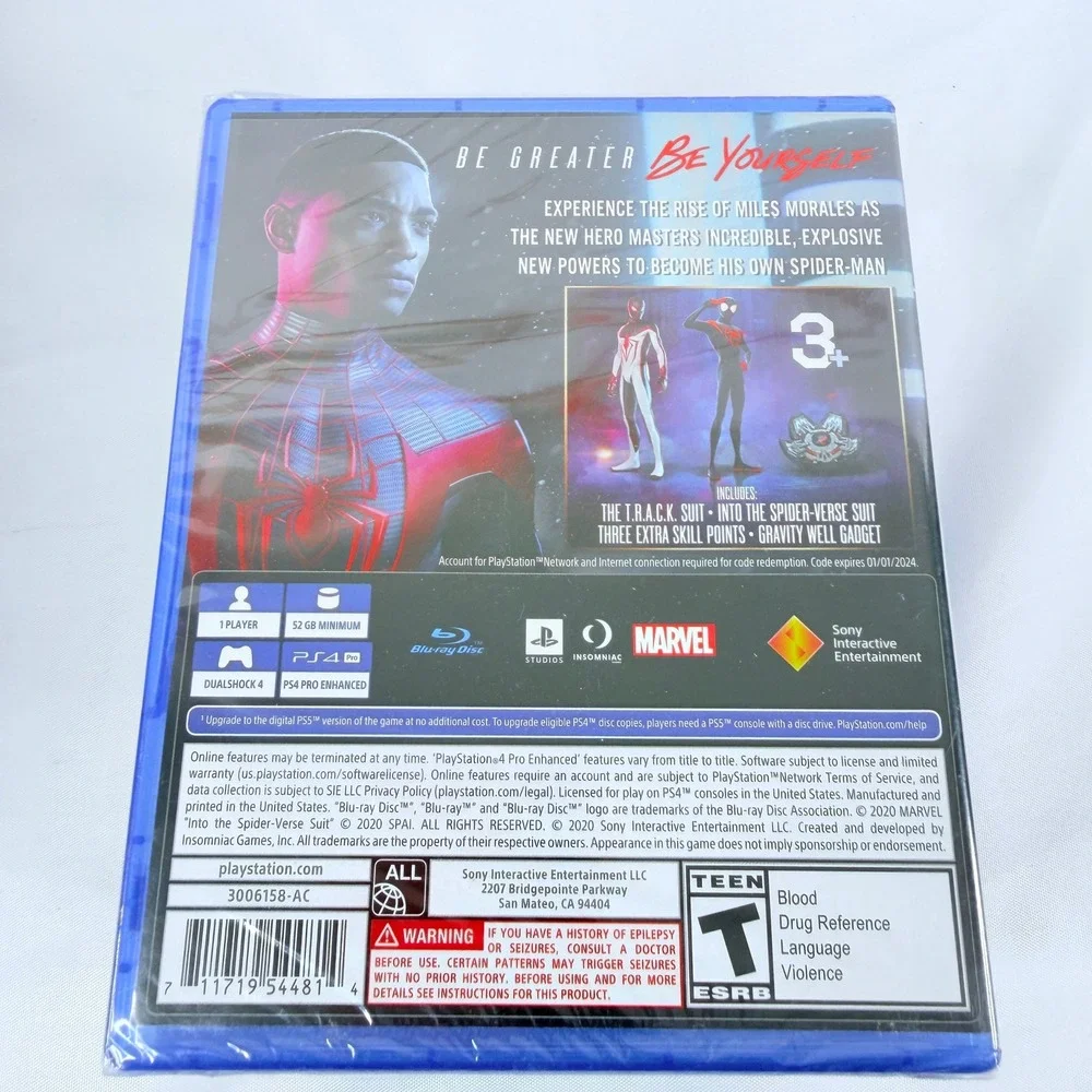 Marvel Spider-Man Miles Morales Launch Edition PS4 PlayStation 4 New Sealed